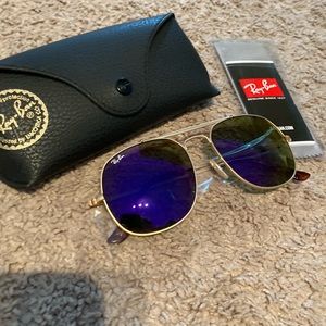 New rayban 3561 purple/green mirrored sunglasses